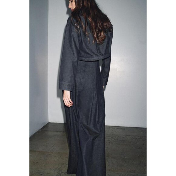 ZARA ZW COLLECTION ULTRA HIGH-WAIST WIDE-LEG JEANS - Picture 4 of 7